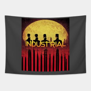 Retro Industrial Music Tapestry