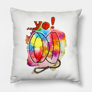 Yoyo Watercolor Splash Pillow