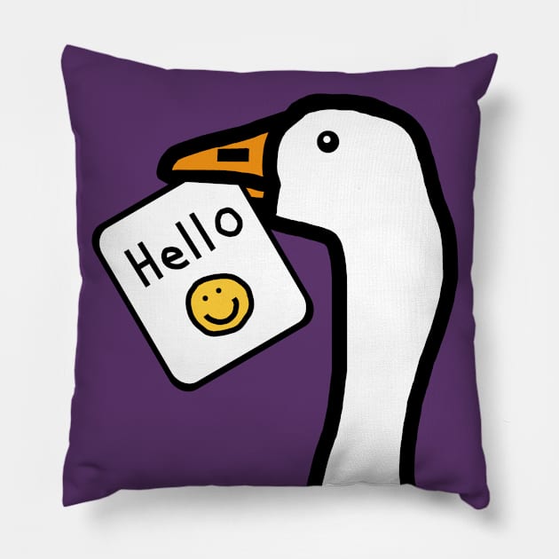 Portrait of a Goose with Stolen Greeting Pillow by ellenhenryart