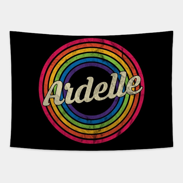 Ardelle - Retro Rainbow Faded-Style Tapestry by MaydenArt