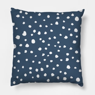 Navy Blue Dalmatian Spots, Dalmatian Dots, Dotted Pillow