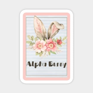 Alpha Bunny Magnet