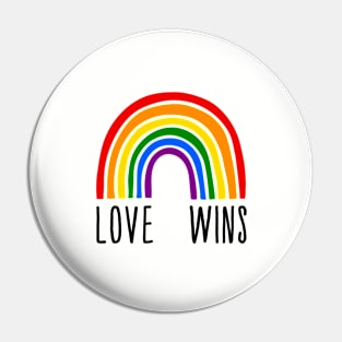 Love wins, rainbow Pin