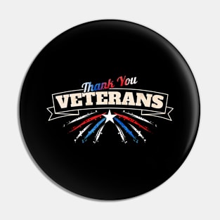 Thank You Veterans On July 4th And Veterans Day Pin