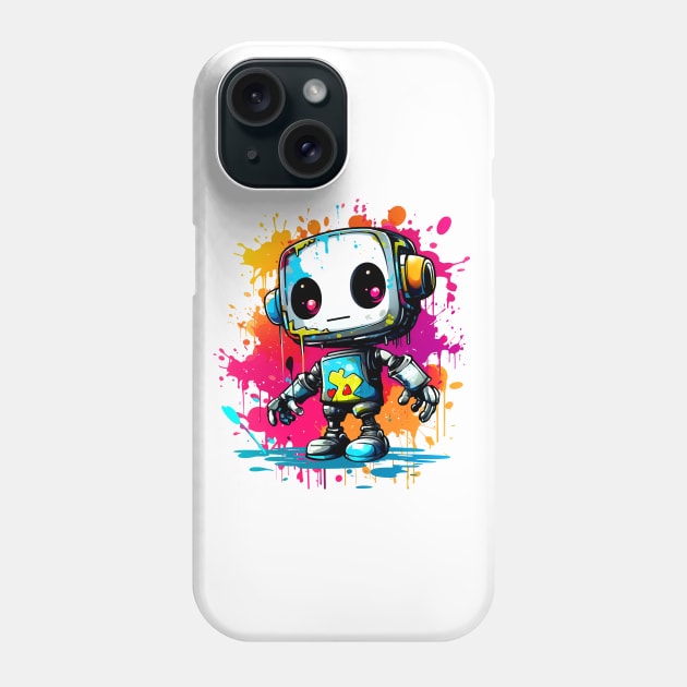 Cute cartoon Robot. Funny cyborg. Phone Case by AndreKENO