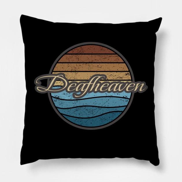 Deafheaven Retro Waves Pillow by North Tight Rope