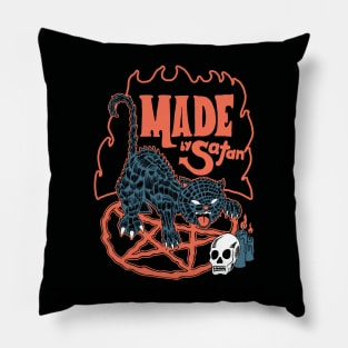 Made By Satan Cat by Tobe Fonseca Pillow