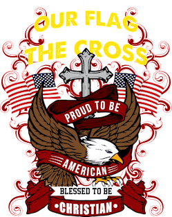 I Stand For The Flag And Kneel For The Cross' Patriotic Magnet