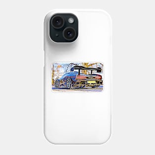 McLaren Senna Cartoon Drawing Action Print Phone Case