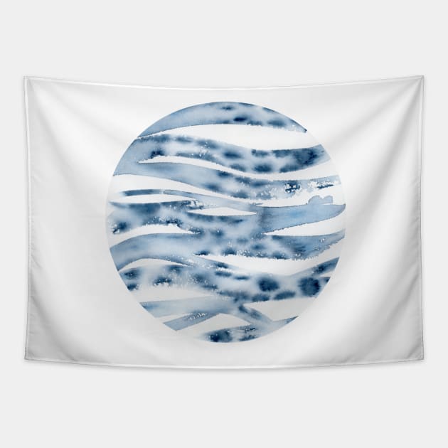 Salty blue (circle) Tapestry by FJBourne