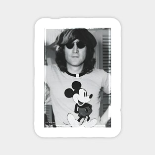 John Lennon retro, retro, fedora, sunglasses, 70s Magnet