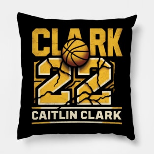 Clark 22 Caitlin Clark Cracked Texture Pillow
