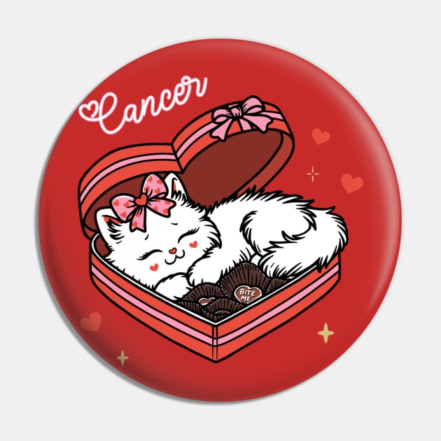 Cancer Sassy Valentines Kitty Pin by moonstruck crystals