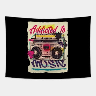 Vintage Radio Music 80s 90s Boombox Tapestry