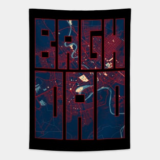 Baghdad, Iraq City Map Typography - Hope Tapestry