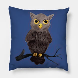 Halloween Spooky owl watercolor Pillow