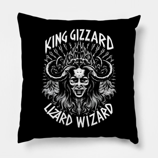 King Gizzard Pillow by Aldrvnd