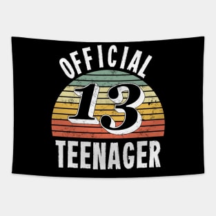 Official Teenager T-Shirt - 13th Birthday Tee for Boys Girls Tapestry