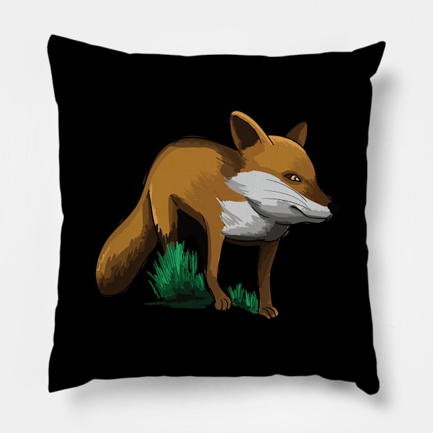 Fox foxes cute animal forest gift Pillow by Jackys Design Room