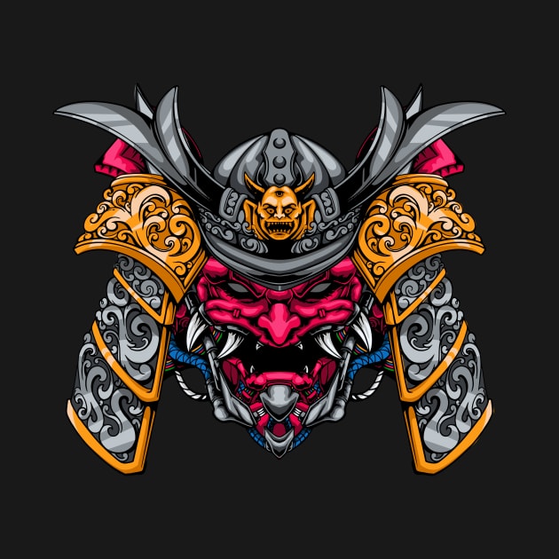 mecha samurai skull by Invectus Studio Store