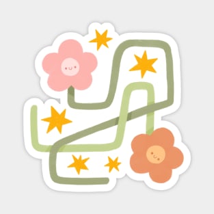 Wiggly Flowers Magnet