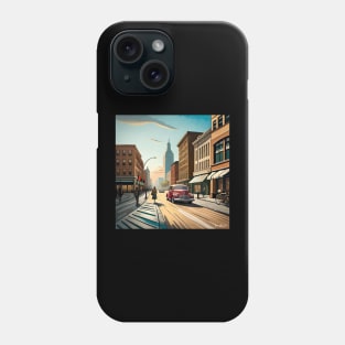 New York retro - Vintage Drawing Style Phone Case