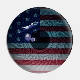 American Flag Eye Pin