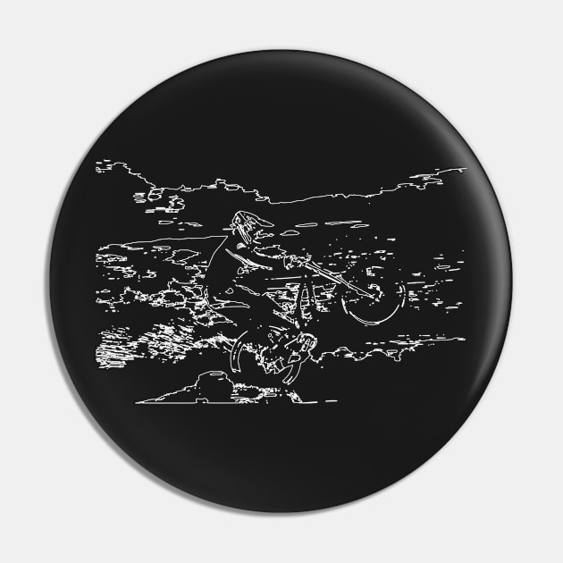 MTB Abstract Manual Pin by Bongonation