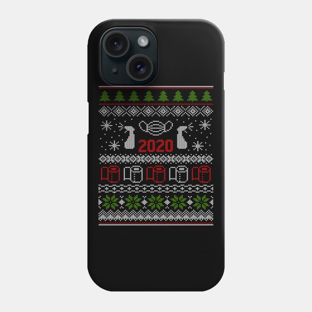 Ugly Christmas Sweater 2020 Toilet Paper Pandemic Funny Xmas Gifts Shirt Phone Case by Bruna Clothing