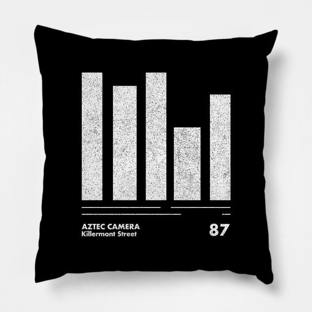 Aztec Camera / Minimal Graphic Design Tribute Pillow by saudade