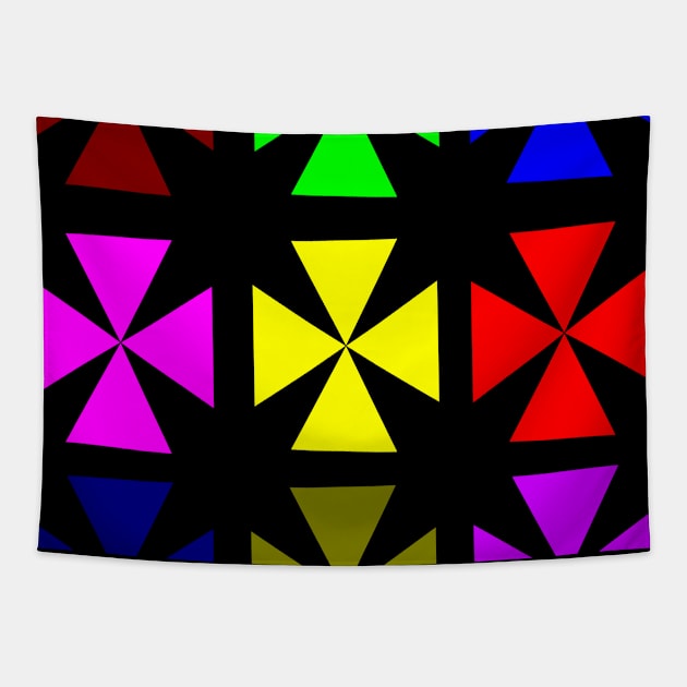 Rainbow flowers Tapestry by RAK20