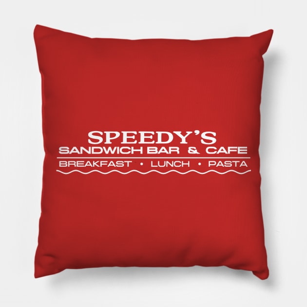 Speedy's Sandwich Bar on Baker Street Pillow by jadbean