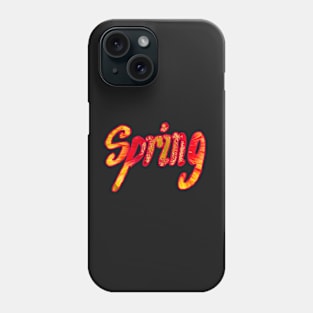 Spring word made of flowers Phone Case