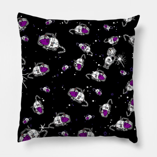 Space Rat says I Need Some Space Pillow by ellenhenryart