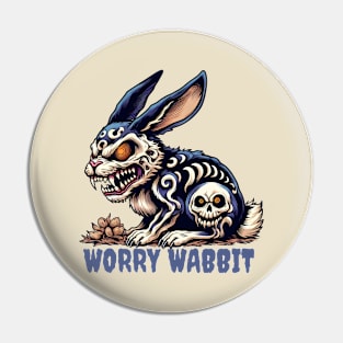 Anxiety rabbit Pin