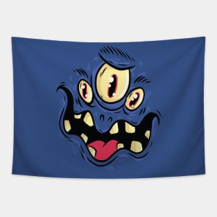 Monster Face Monster - Kids Tapestry