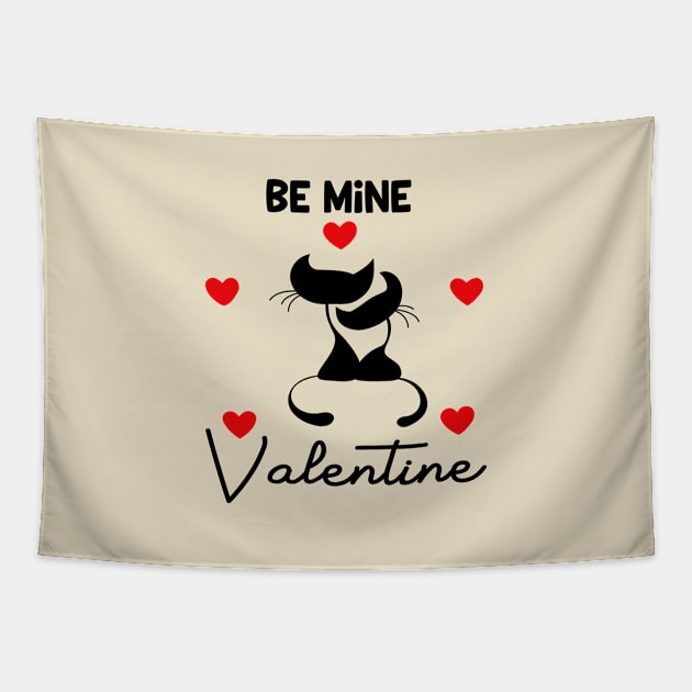 Be mine Valentine Love Design Tapestry by HappyArt