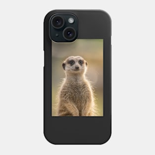 Meerkat Standing Guard, African Wildlife Phone Case