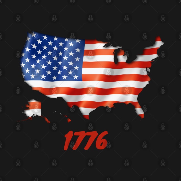 1776 USA Flag by Think Sarcasm Store