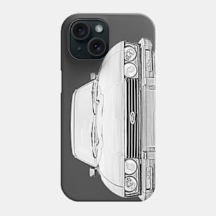 Ford Capri Mk3 1980s classic car monochrome Phone Case