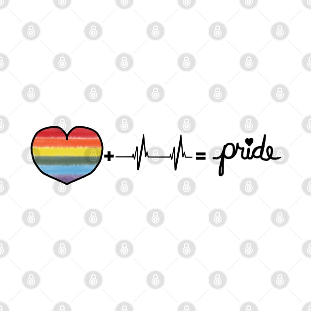 LGBTQIA Heart + Heartbeat = Pride Design by PurposelyDesigned