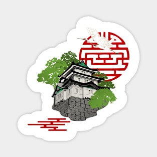 Asian oriental architecture landscape Magnet