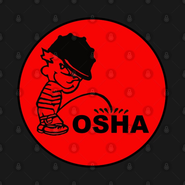 Calvin Pee on OSHA by  The best hard hat stickers 