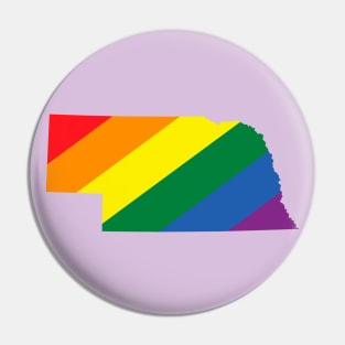 Nebraska state LGBT Pride Pin