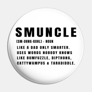 Mens Smuncle Gifts for the Best Smart Uncle Tee Pin