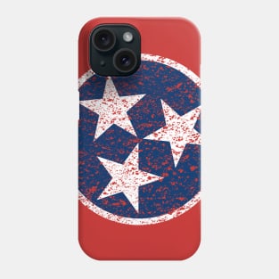 Tennessee Flag Symbol - Blue Distressed Phone Case