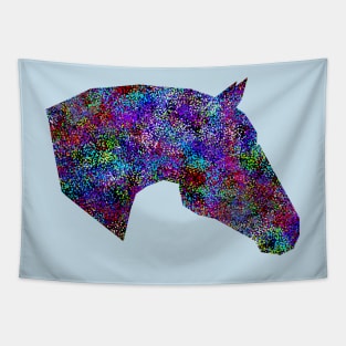 Glam Rainbow Metallic Horse Tapestry