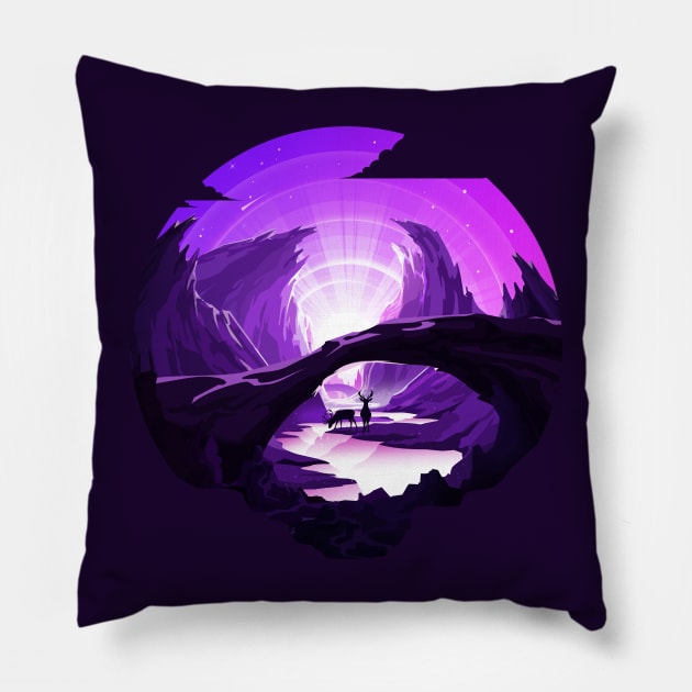 Purple Violet Pillow by Prok_Art