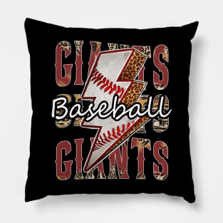 Graphic Baseball Giants Proud Name Team Vintage Pillow