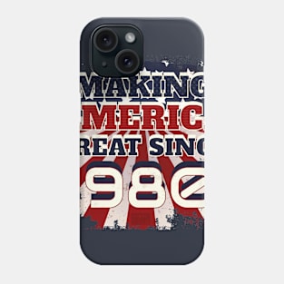 1980 Making America Great Patriotic US Born Birthday Phone Case